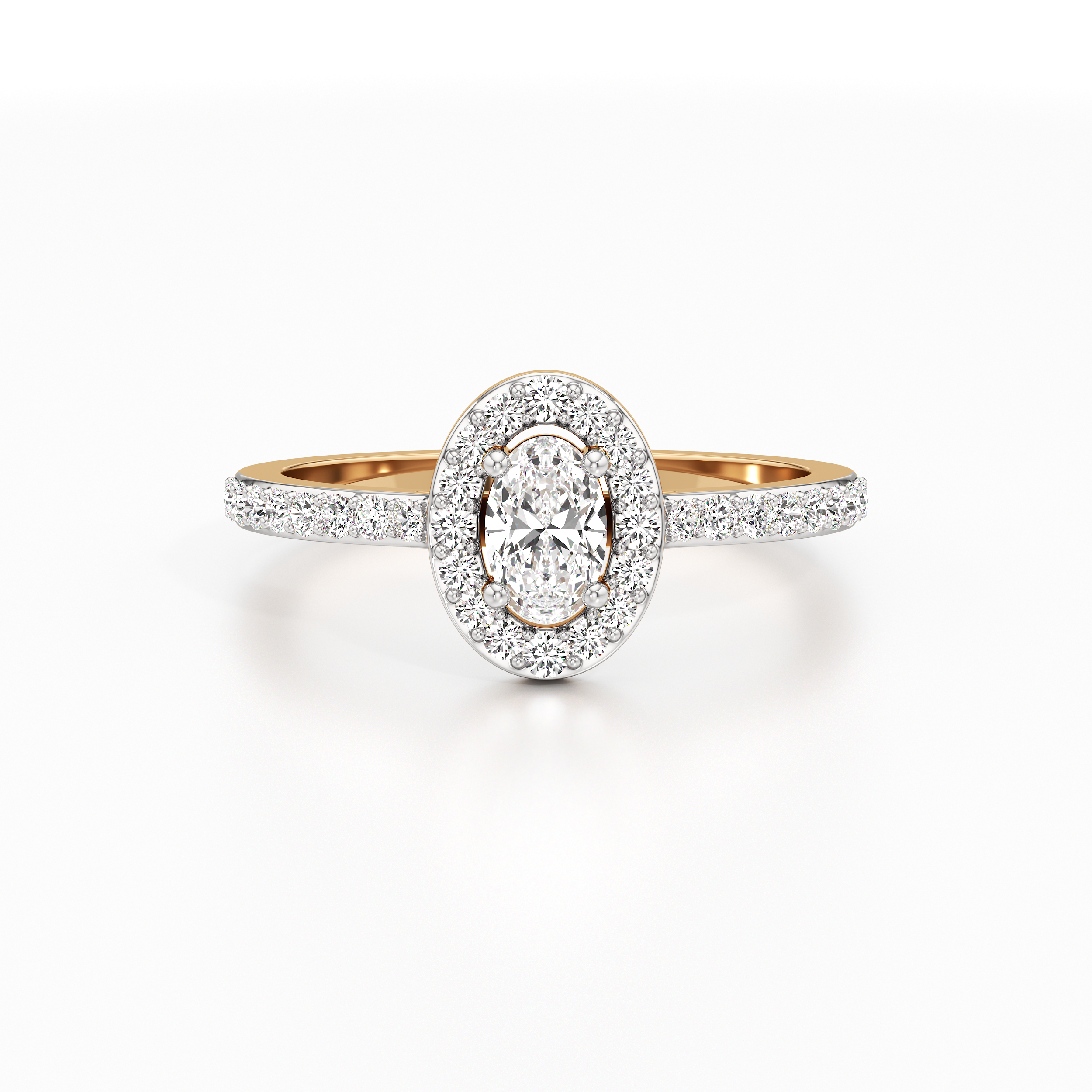 Bedazzled Halo Oval Ring