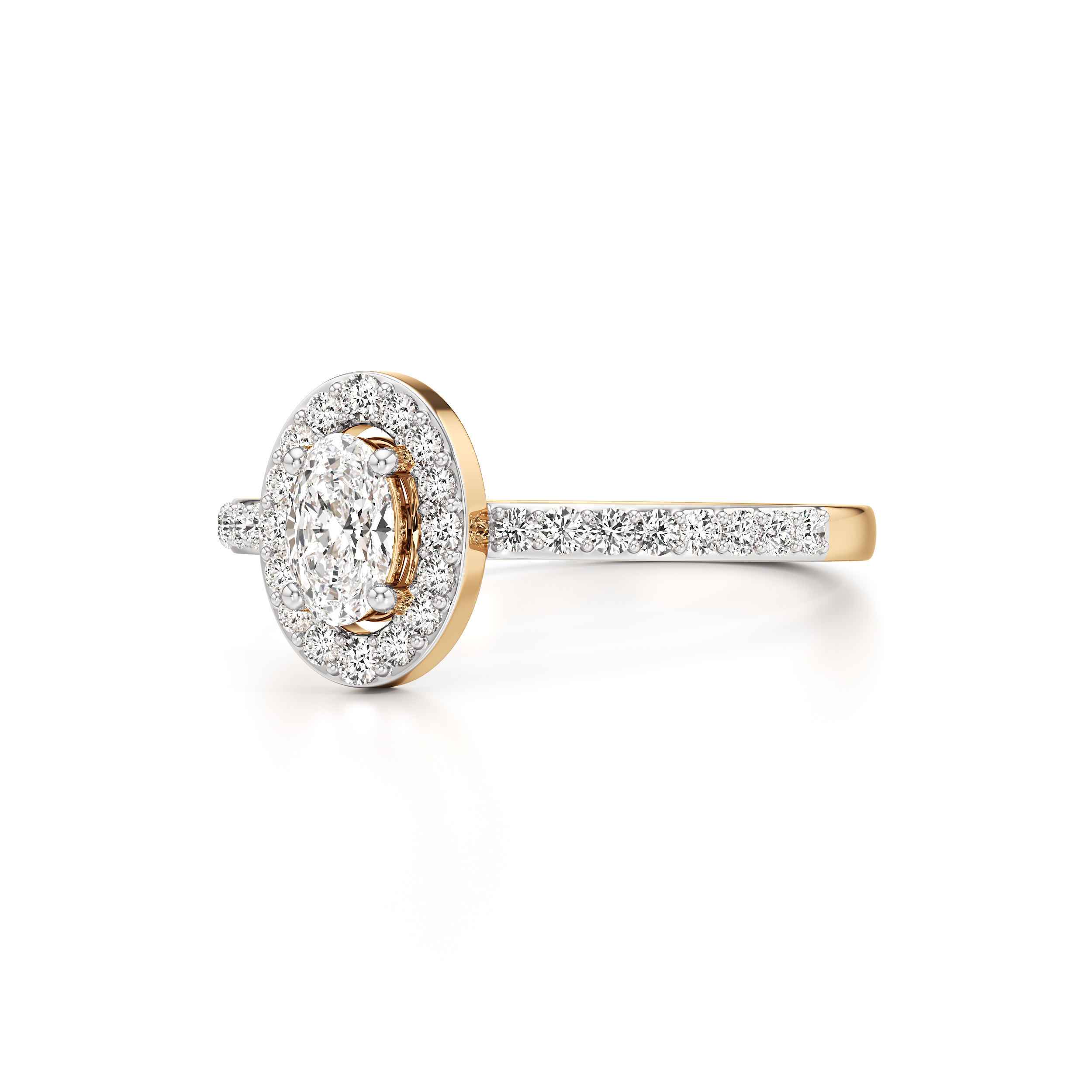 Bedazzled Halo Oval Ring