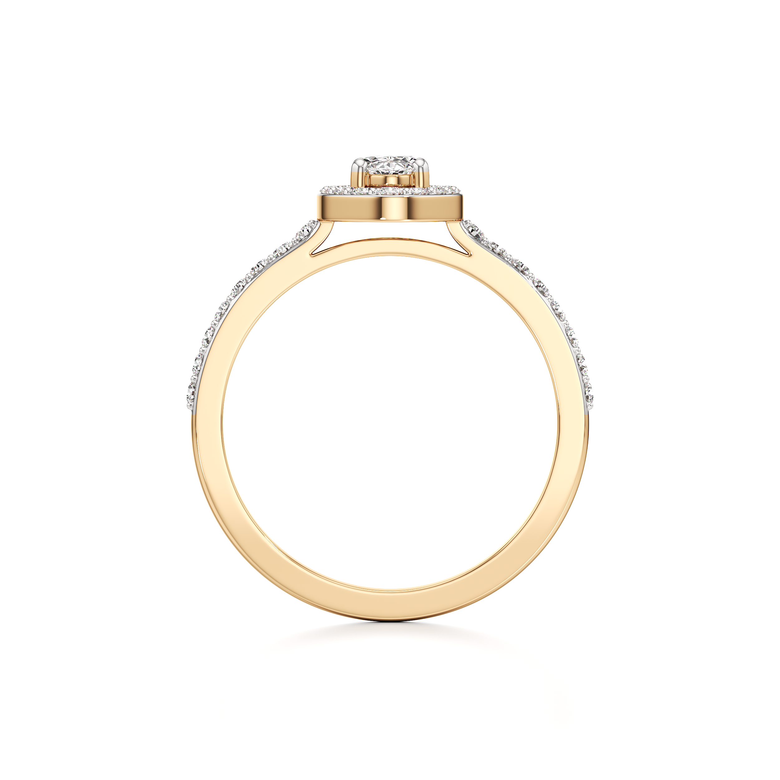 Bedazzled Halo Oval Ring