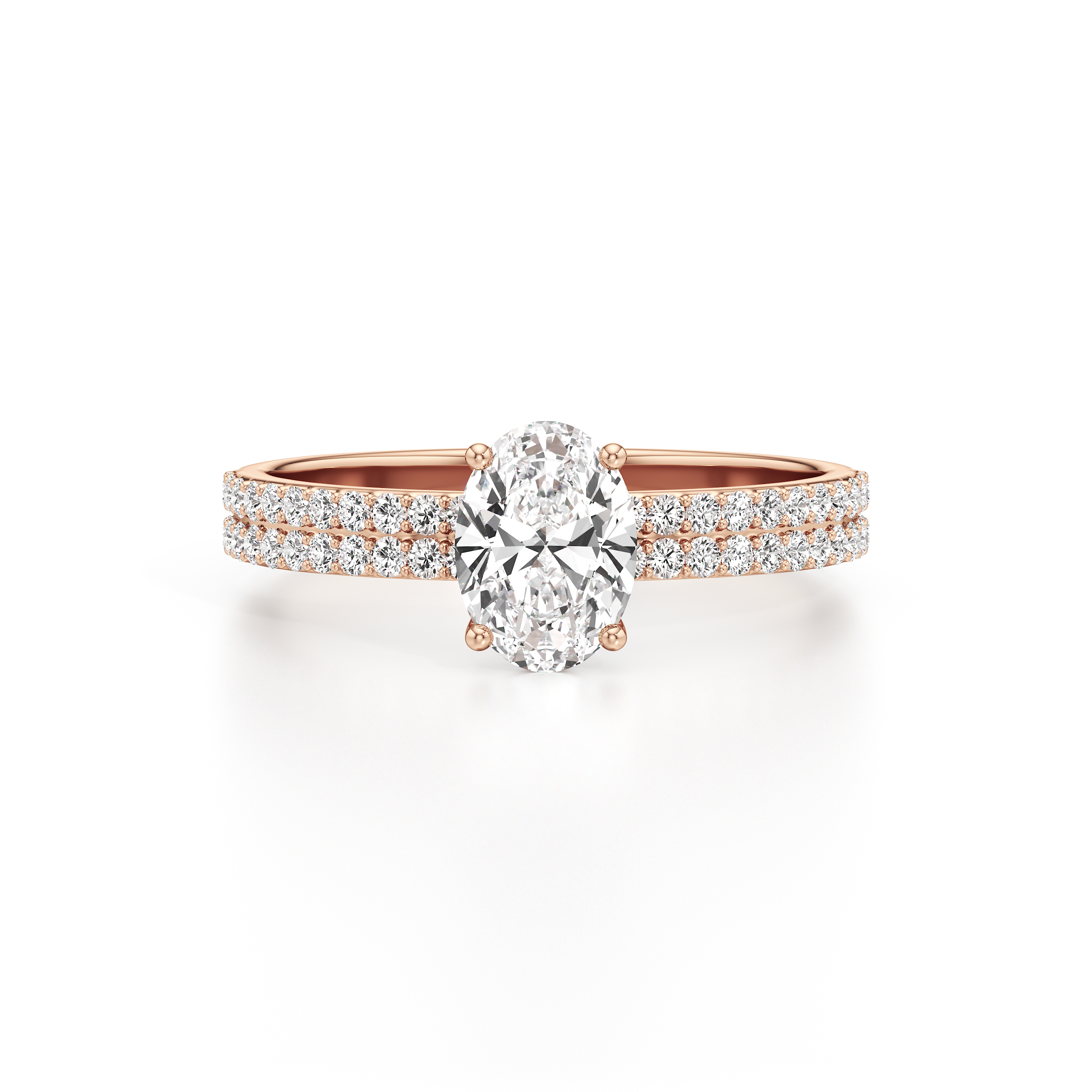 Bedazzled Solitaire Oval Ring