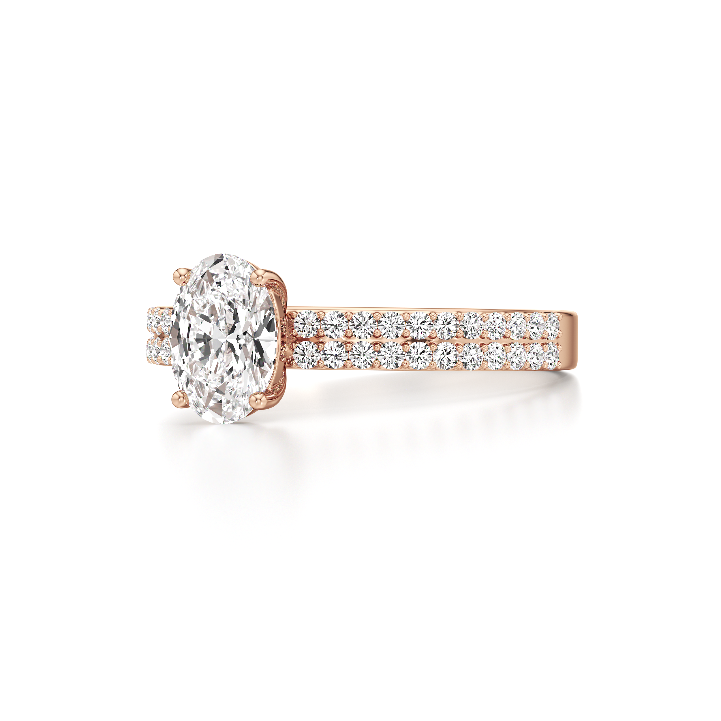Bedazzled Solitaire Oval Ring