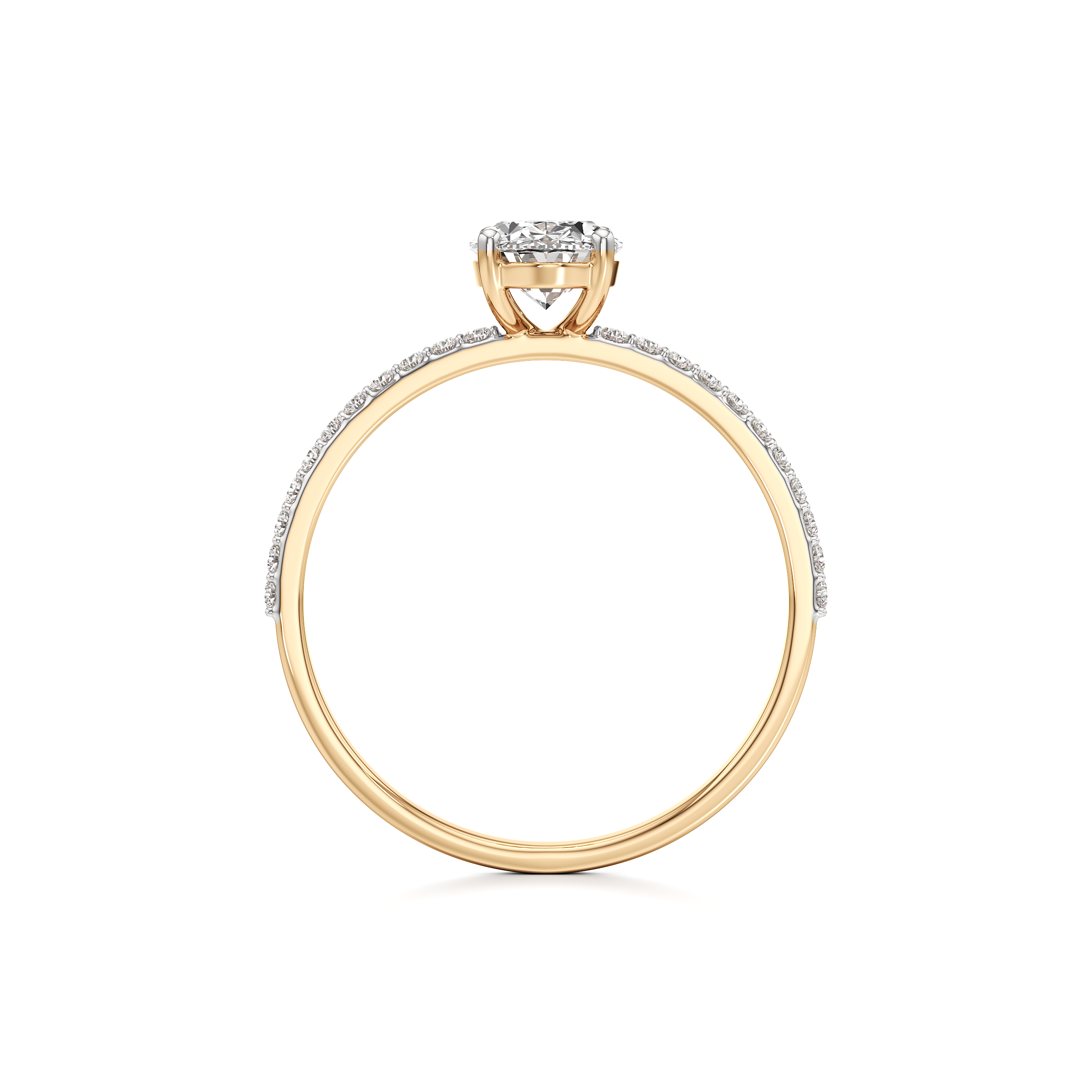 Bedazzled Solitaire Oval Ring