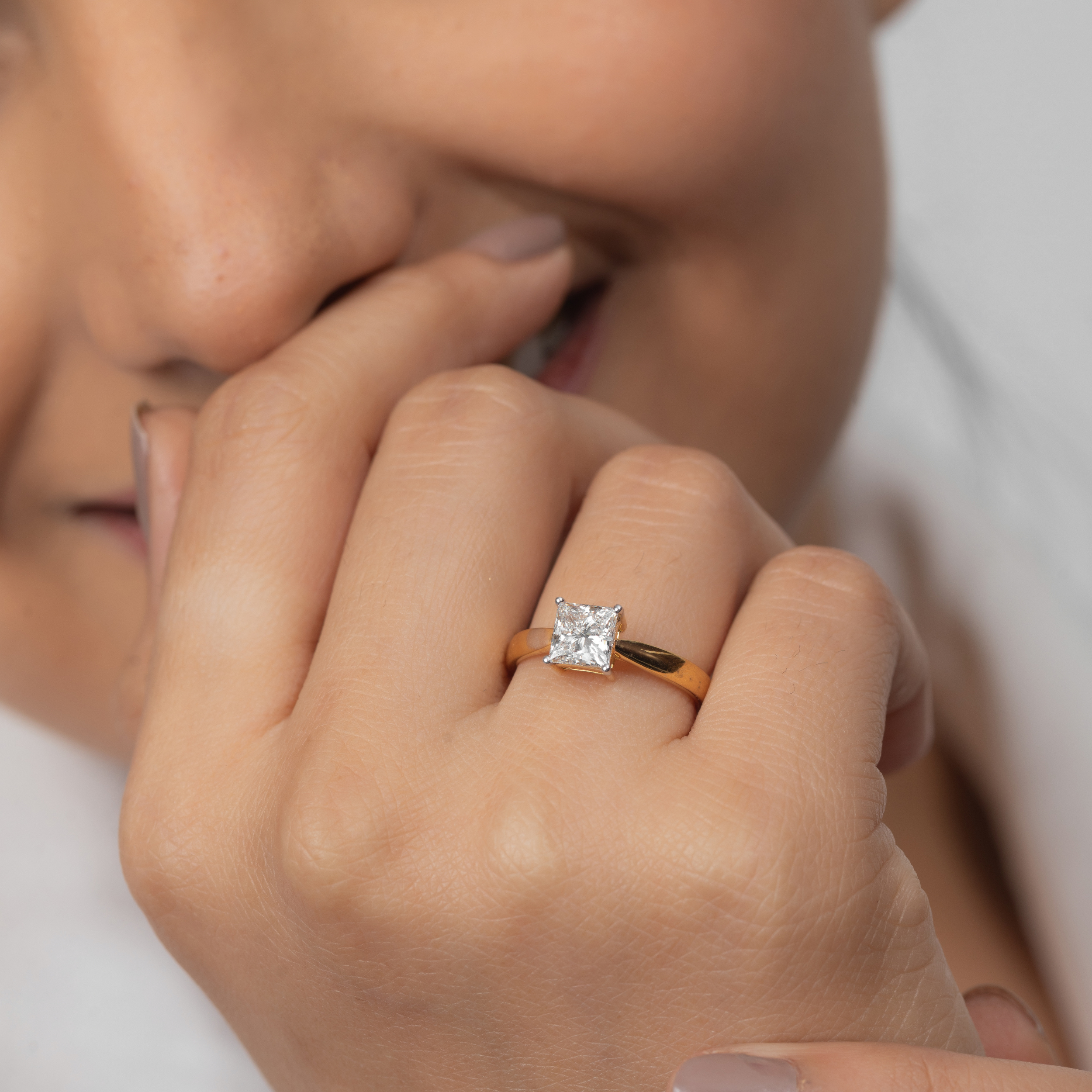 Classic Solitaire Princess Ring
